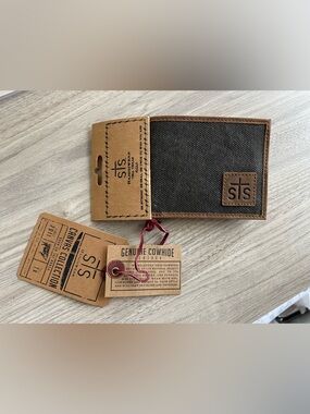 STS Ranchwear Canvas and Leather Wallet